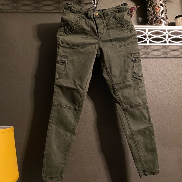 Mossimo Army Green Cargo Jeggings - Picture 2 of 6